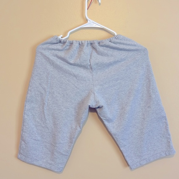 L women’s Bike Shorts Grey Elastic Waist Long Summer - Picture 6 of 7